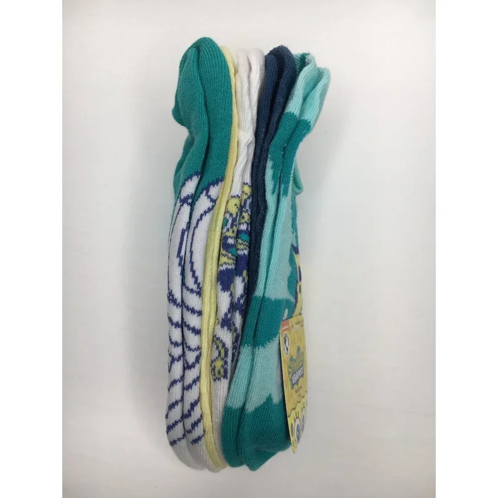 Spongebob Squarepants Women's No Show Socks 5 Pairs Patrick Plankton